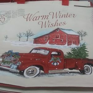 Reusable " Warm Winter Wishes" Bag